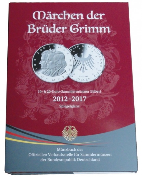 Münzsammelbuch der Gebrüder Grimm 20 Euro & 10 Euro Silber Sammlermünzen in Spiegelglanz
