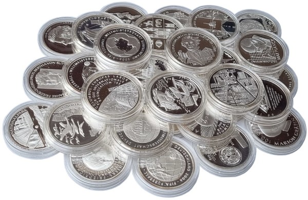 10 Euro Silber Gedenkmünzen Deutschland Spiegelglanz 18 gr 925/1000 Silber Münzkapsel + Flyer