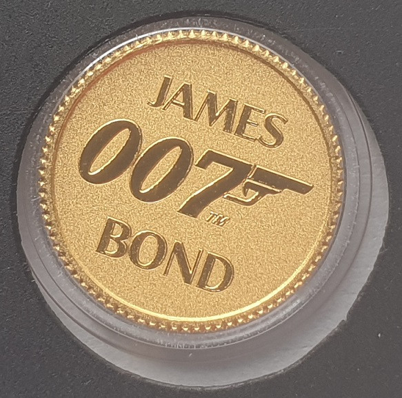 Tuvalu 0,5 gr Goldmünze James Bond 007 - Stempelglanz 2020 im Blister