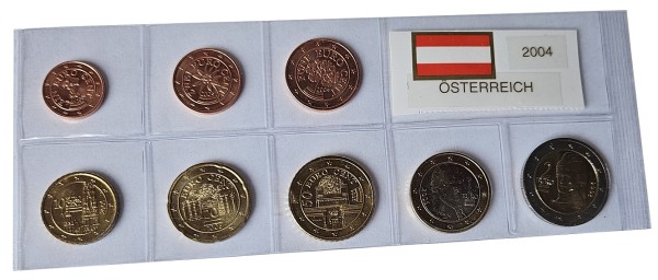 Österreich 3,88 Euro Kursmünzensatz 2004 lose Bankfrisch