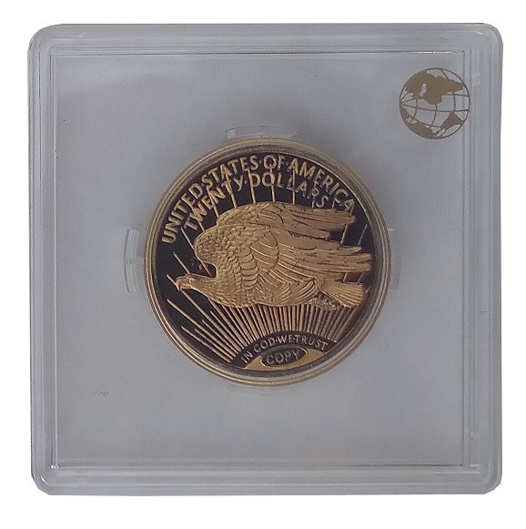 Silbermedaille 20 $ Double Eagle 1933 Polierte Platte 10 Gramm 999/1000 Feinsilber