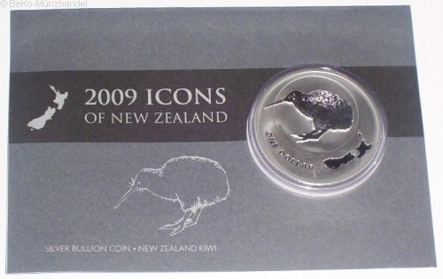 Neuseeland 1 Oz Silber Kiwi 2009 St Blister