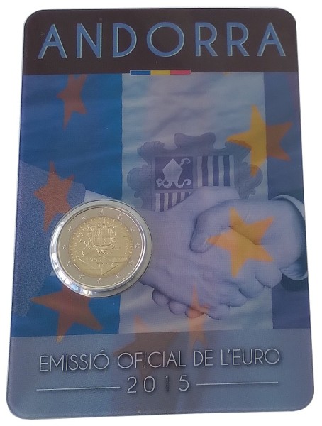 Andorra 2 Euro Gedenkmünze - 30 Jahre Wahlrecht 2015 in Coincard