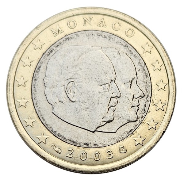 Monaco 1 Euro Fürst Rainier & Albert II. 2003 Bankfrisch