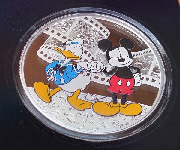 Niue 3 Oz Silber Mickey & Donald - Disney 2023 Polierte Platte