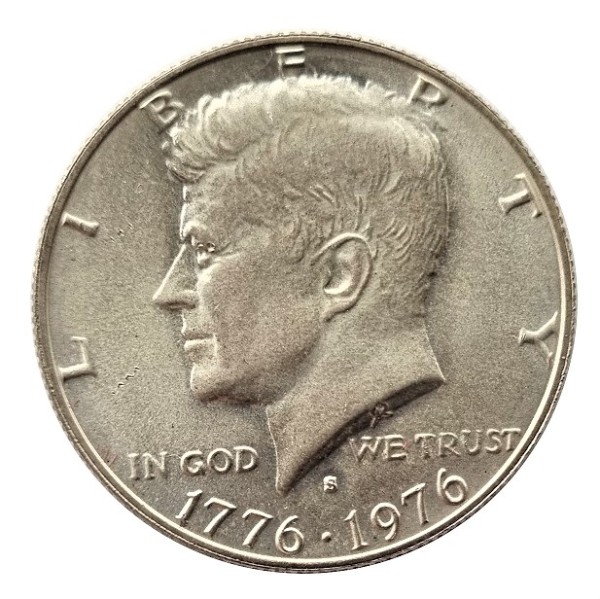 Half Dollar Kennedy Silber 1976 - 200 Jahre Unabhängigkeit USA 11,5 gr 400/1000 Silber