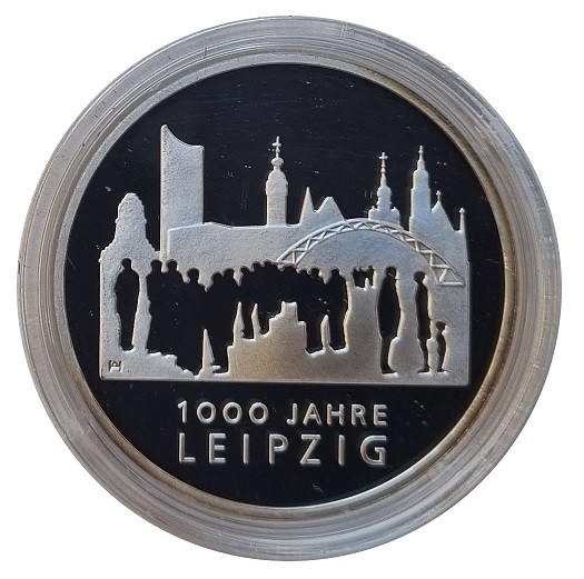 BRD: 10 Euro Silber Gedenkmünze 1000 Jahre Leipzig 2015 Spiegelglanz