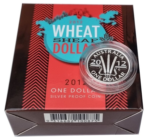 Australien 1 Dollar Silber - Wheat Sheaf Dollar 2012 Polierte Platte im Etui