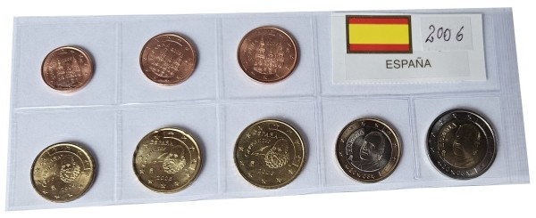Spanien 3,88 Euro Kursmünzensatz 2006 lose Bankfrisch