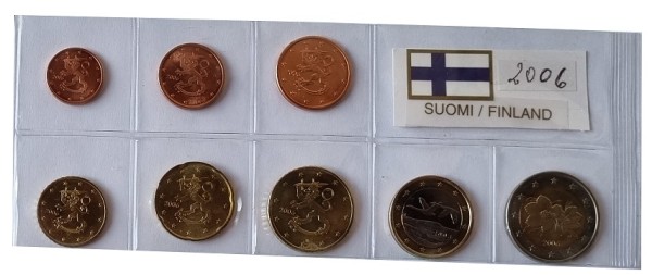 Finnland 3,88 Euro Kursmünzensatz 2006 lose Bankfrisch