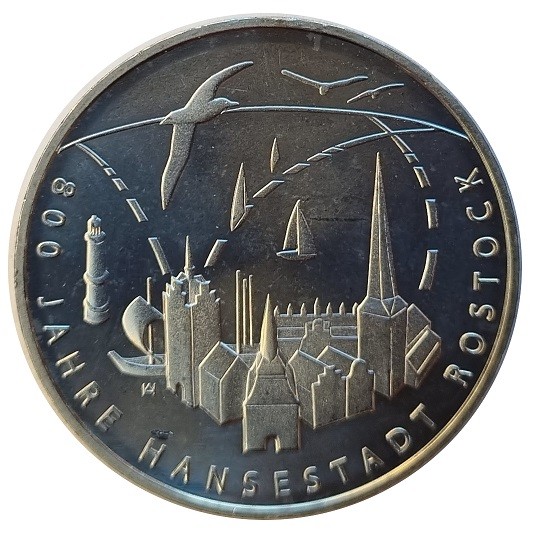 20 Euro Silber Gedenkmünze Deutschland Hansestadt Rostock 2018 - 925/1000 Silber