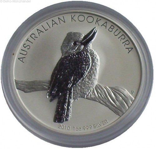 Australien 1 oz Silber Kookaburra 2010 in Münzkapsel