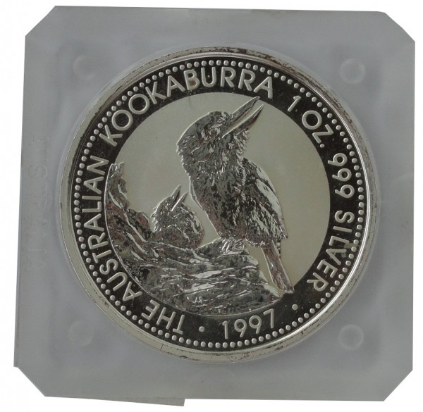 Australien 1 Oz Silber Kookaburra 1997 Original Münzkapsel