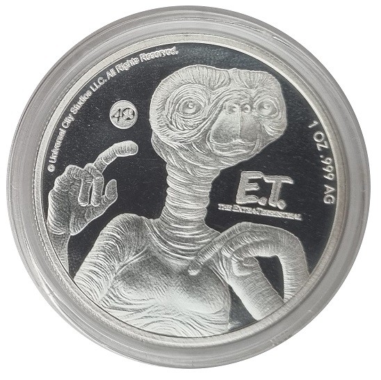 Niue 1 Oz Silber ET - Der Außerirdische 2022 - 40 Jahre Jubiläum. Anlagemünze nur 25.000 Stück!