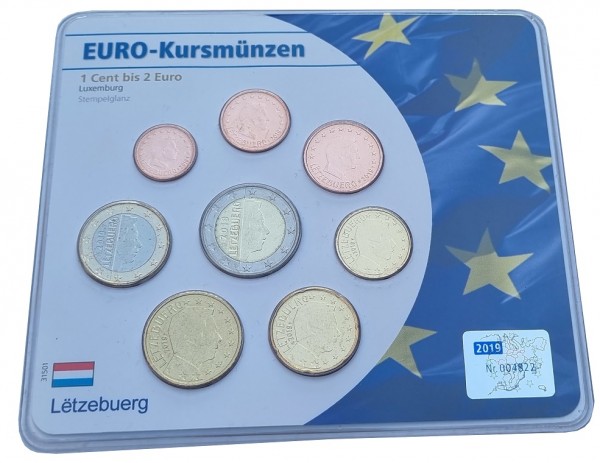 Luxemburg 3,88 Euro Kursmünzensatz 2019 Bankfrisch im Blister
