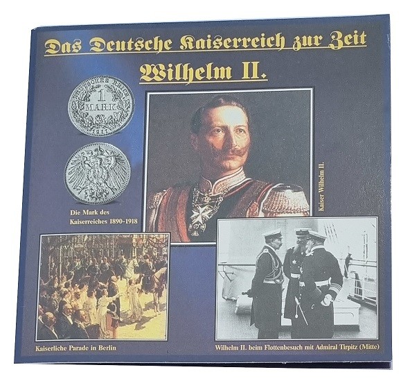 Deutsches Kaiserreich 1 Pfennig bis 1 Mark (Kursmünzen) zur Zeit Willhelm II im Folder