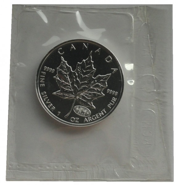 Kanada 5 Dollars 1 Oz Silber Maple Leaf Privy Millenium Feuerwerk 1999 - 2000