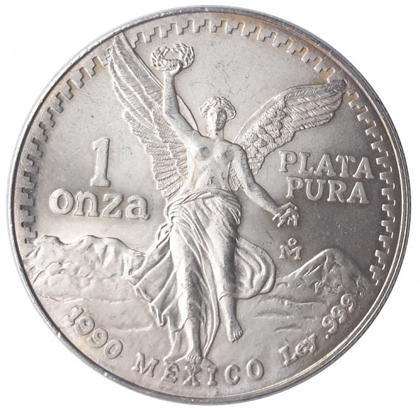 Mexico 1 Oz Silber Libertad - Siegesgöttin 1990