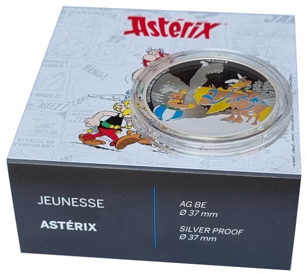 10 Euro Silber Asterix - Greif Farbe Frankreich 2022 Polierte Platte im Etui