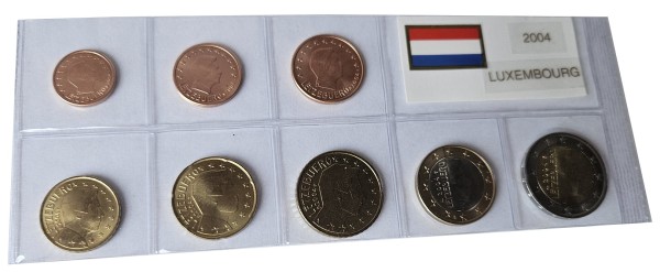 Luxemburg 3,88 Euro Kursmünzensatz 2004 lose Bankfrisch
