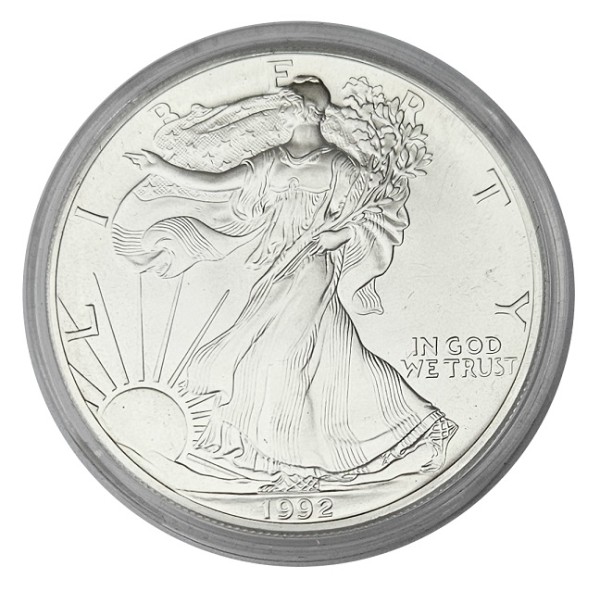 USA 1 Dollar 1 Oz Silber American Eagle 1992