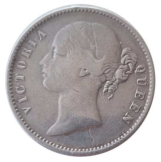 Britisch Indien 1 Rupie Silber 1840 Queen Victoria