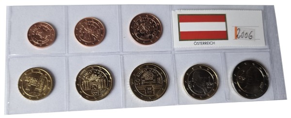 Österreich 3,88 Euro Kursmünzensatz 2006 lose Bankfrisch