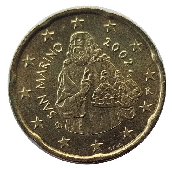 San Marino 20 Cent Kursmünze - Gedenkmünze 2002