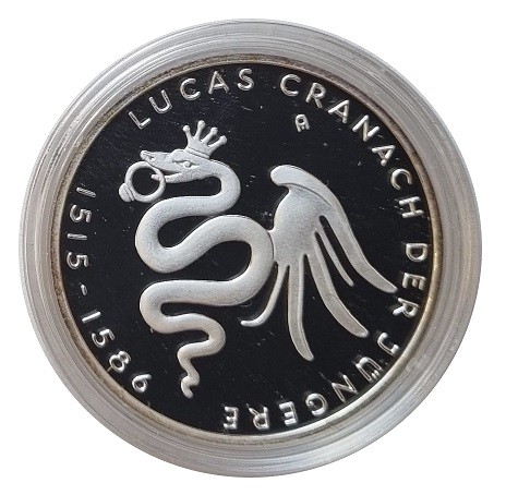 BRD: 10 Euro Silber Gedenkmünze 500. Geburtstag Lucas Cranach der Jüngere 2015 Spiegelglanz