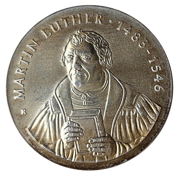 DDR: 20 Mark Silber Gedenkmünze 500. Geburtstag von Martin Luther 1983