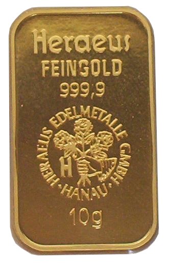 10 gr Goldbarren 999/1000 Gold LBMA Zertifiziert