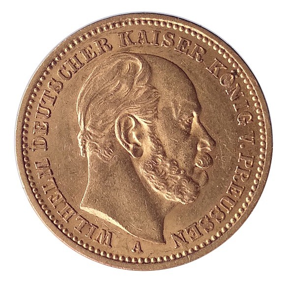 Deutsches Kaiserreich Goldmünze 20 Goldmark Wilhelm I. 1884 A