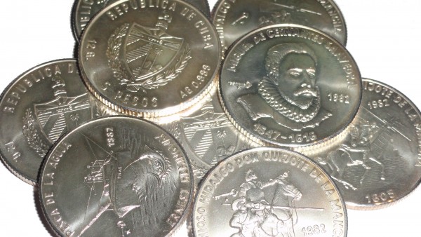 Cuba 9 x 5 Pesos Silbermünzen. Insgesamt 108 gr pures Feinsilber