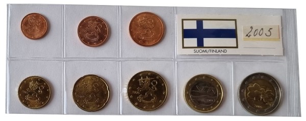 Finnland 3,88 Euro Kursmünzensatz 2005 lose Bankfrisch