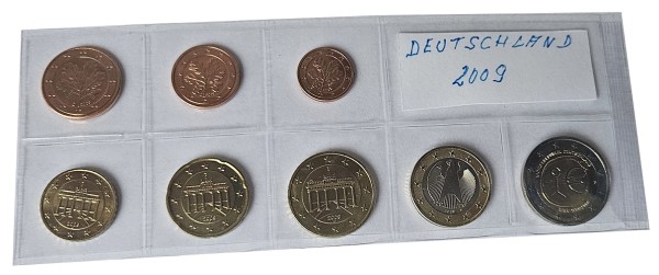 Deutschland 3,88 Euro Kursmünzensatz 2009 lose Bankfrisch