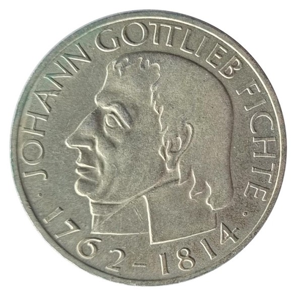 BRD: 5 DM Silber Gedenkmünze Johann Gottlieb Fichte 1964 J
