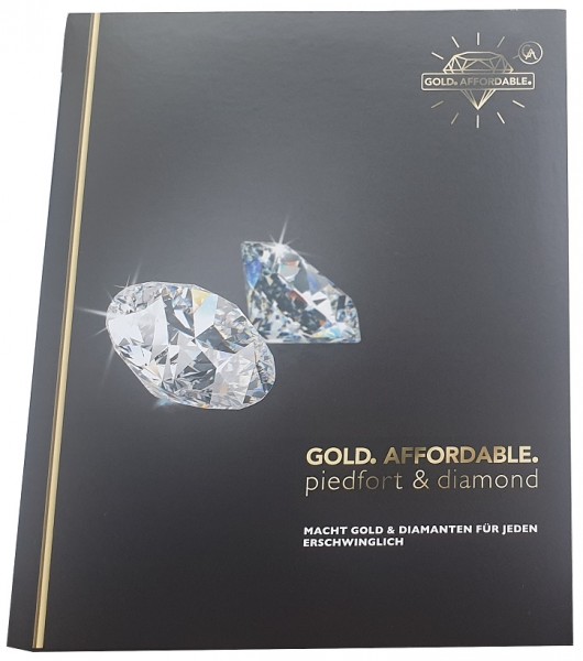 Gold Affordable - Ruanda 12 x 1/100 Oz Goldmünzen Piedfort Prägung mit Diamanten