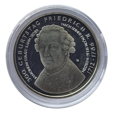 BRD: 10 Euro Silber Gedenkmünze 300. Geburtstag Friedrich II. 2012 Spiegelglanz