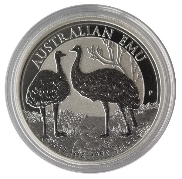 1 Oz Silber Emu 2019 Australien Perth Mint in Münzkapsel