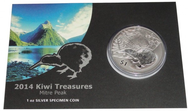 Neuseeland 1 Oz Silber Kiwi 2014 St Blister