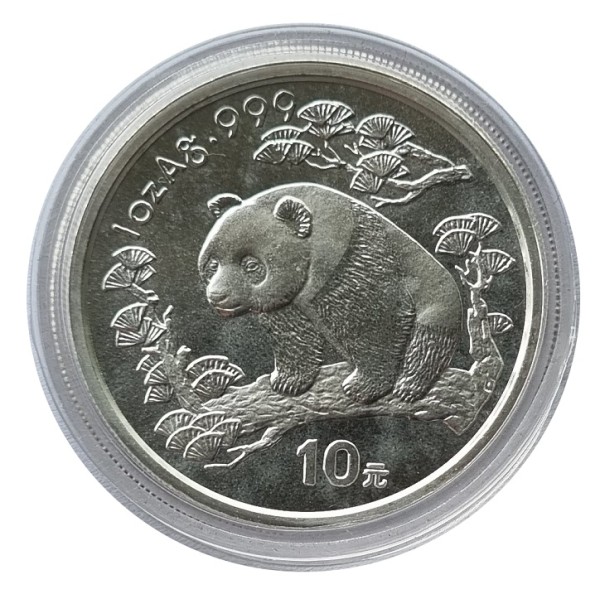 China 10 Yuan 1 Oz Silber Panda 1997 in Münzkapsel