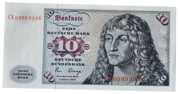 10 DM Banknote - Geldschein 1980 Top Erhaltung