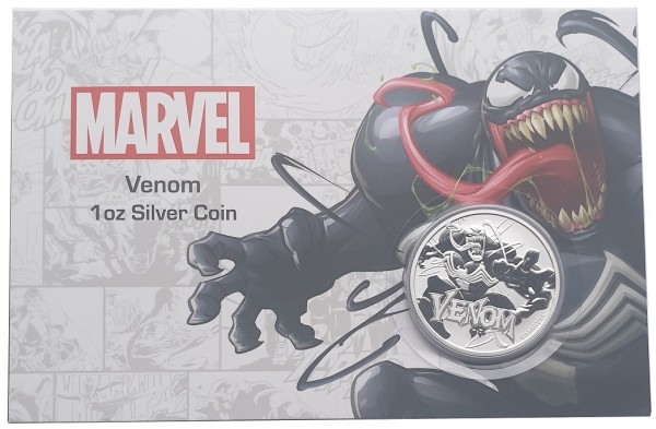 Tuvalu 1 Oz Silber Venom 2020 im Blister Marvel - Serie Superhelden