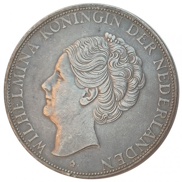 Niederlande 2 1/2 Gulden Silber Königin Wilhelmina 25 gr 720/1000 Silber