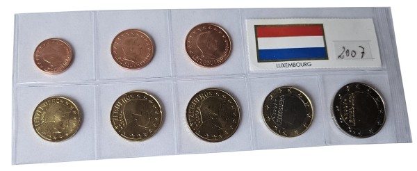 Luxemburg 3,88 Euro Kursmünzensatz 2007 lose Bankfrisch