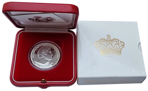 10 Euro Silber Honore II 2012 Polierte Platte - 400 Jahre Fürstentitel Monaco