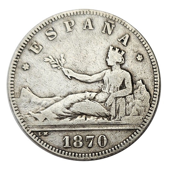 Spanien 2 Pesetas Silbermünze 10 gr 835/1000 Silber