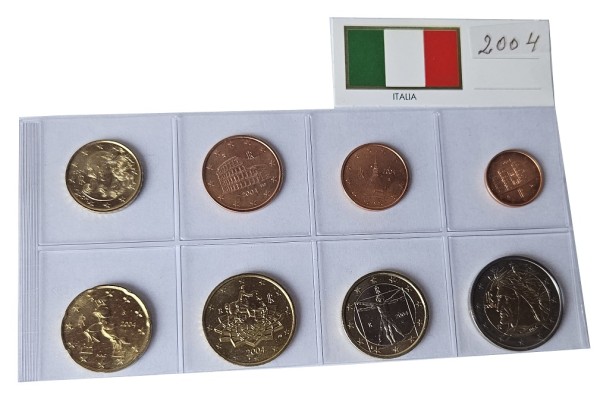 Italien 3,88 Euro Kursmünzensatz 2004 lose Bankfrisch