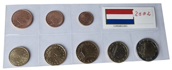 Luxemburg 3,88 Euro Kursmünzensatz 2002 lose Bankfrisch