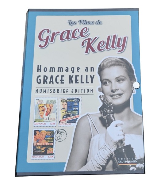 Monaco Numisbrief Edition 3 x 2 Euro Les Films Hommage an Grace Kelly